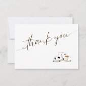 Carte De Remerciements Cute minimaliste script chats couple (Devant)