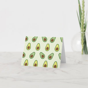 Carte De Remerciements Cute Motif Avocado