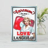 Carte De Remerciements Cute Nurse Pinup_ Love (Debout devant)