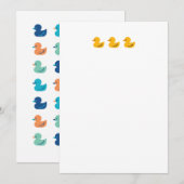 Carte De Remerciements Cute Paddling of Ducks Art (Devant / Derrière)