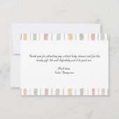 Carte De Remerciements Cute Pastel Brush Strokes Baby shower (Dos)