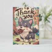 Carte De Remerciements Cute Pastel Wolf (Debout devant)