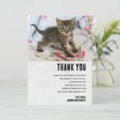Carte De Remerciements Cute Tabby Kitten À L'Air Surpris (Debout devant)