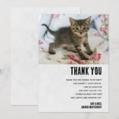Carte De Remerciements Cute Tabby Kitten À L'Air Surpris (Devant / Derrière)