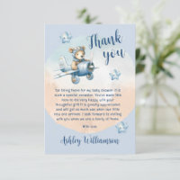 Cute Teddy Bear Aviator Baby shower