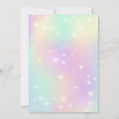 Carte De Remerciements Cute Unicorn et Silver Stars Anniversaire (Dos)