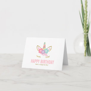 Carte De Remerciements Cute Unicorn Joyeux Anniversaire