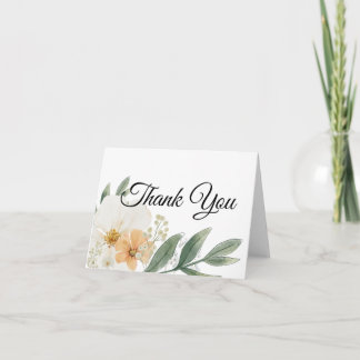 Carte De Remerciements Cute Vintage Floral Folded Thank You Cards.