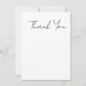 Carte De Remerciements Cute Watercolor Script Botanical Cat (Dos)