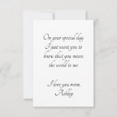 Carte De Remerciements Cute Yoga Maman Coloration (Dos)