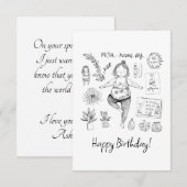 Carte De Remerciements Cute Yoga Maman Coloration (Devant / Derrière)