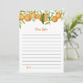 Carte De Remerciements Cutie Citrus Anniversaire heure Capsule Message Ca (Debout devant)