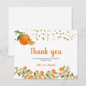 Carte De Remerciements Cutie Orange (Devant / Derrière)