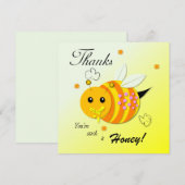 Carte de remerciements d'abeilles (Devant / Derrière)
