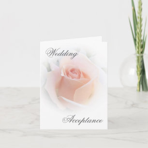 Carte de remerciements d'acceptation mariage Peach