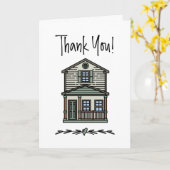 Carte de remerciements d'accueil du client immobil (Fleur jaune)