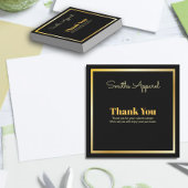 carte de remerciements d'achat d'or