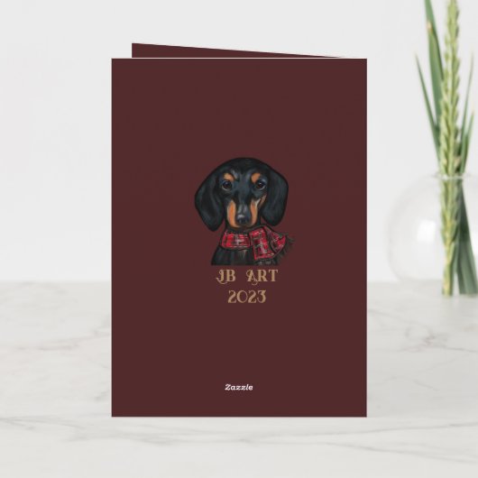 CARTE DE REMERCIEMENTS DACHSHING (Dos)