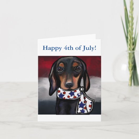 CARTE DE REMERCIEMENTS DACHSHUND (Devant)