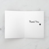 Carte De Remerciements Dachshund Cartoon 1 Coeurs (Intérieur)