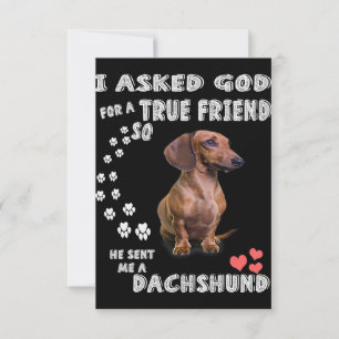 Carte De Remerciements Dachshund Doxie Girl Cadeaux Dachshund Maman