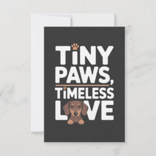 Carte De Remerciements Dachshund Petites Pattes, Amour Intemporel