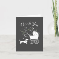 Dachshund Weiner Dog Baby shower non sexiste