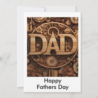 Carte De Remerciements DAD Bois mécanique automobile