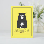 Carte De Remerciements DADA BEAR & MOI | Papa Enfants Fille Fils Dada Bea (Debout devant)