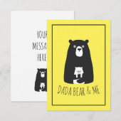 Carte De Remerciements DADA BEAR & MOI | Papa Enfants Fille Fils Dada Bea (Devant / Derrière)