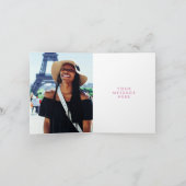 Carte de remerciements d'adieu de bagage jaune vio (Intérieur)