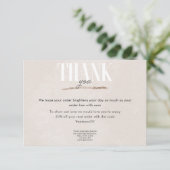 Carte de remerciements d'affaires Blush Rose Gold (Debout devant)