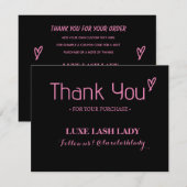Carte de remerciements d'affaires de la série de l (Devant / Derrière)