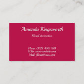 Carte de remerciements d'affaires décorations flor (Dos)