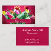 Carte de remerciements d'affaires décorations flor (Devant / Derrière)