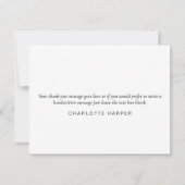 Carte de remerciements d'affaires Feuille de print (Dos)