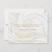 Carte de remerciements d'affaires Gold Marble Scri (Dos)