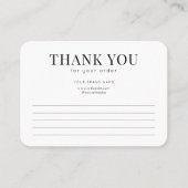 Carte de remerciements d'affaires minimal (Devant)