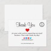 Carte de remerciements d'affaires minimaliste mode (Devant / Derrière)