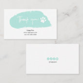 Carte de remerciements d'affaires Mint Green Water (Devant / Derrière)