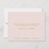 Carte de remerciements d'affaires moderne à script (Dos)