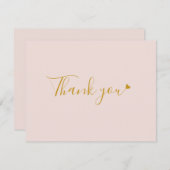 Carte de remerciements d'affaires moderne à script (Devant / Derrière)