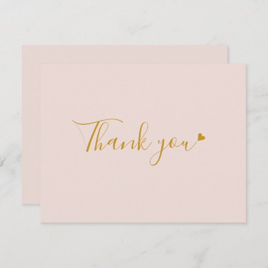 Carte de remerciements d'affaires moderne à script (Devant / Derrière)