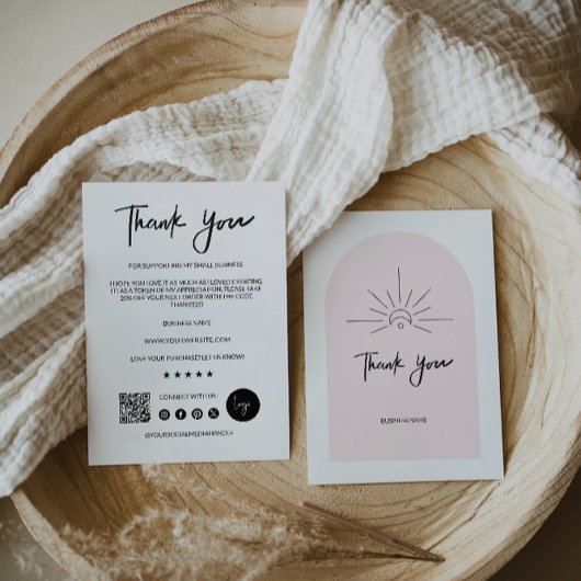 Carte de remerciements d'affaires moderne et modif