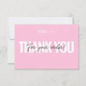 Carte de remerciements d'affaires moderne rose (Devant)
