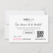 Carte de remerciements d'affaires moderne rose (Dos)