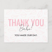 Carte de remerciements d'affaires Motif rose Kiss (Devant)