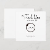 Carte de remerciements d'affaires personnalisé ave (Devant / Derrière)