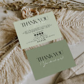 Carte de remerciements d'affaires Sage Green