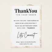 Carte de remerciements d'affichage du collier de l (Devant)